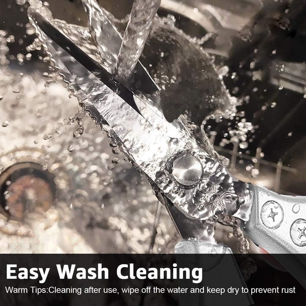 Kitchen Shears 2 Pack,Multi-Function Kitchen Scissors Heavy Duty Sharp 304 St...