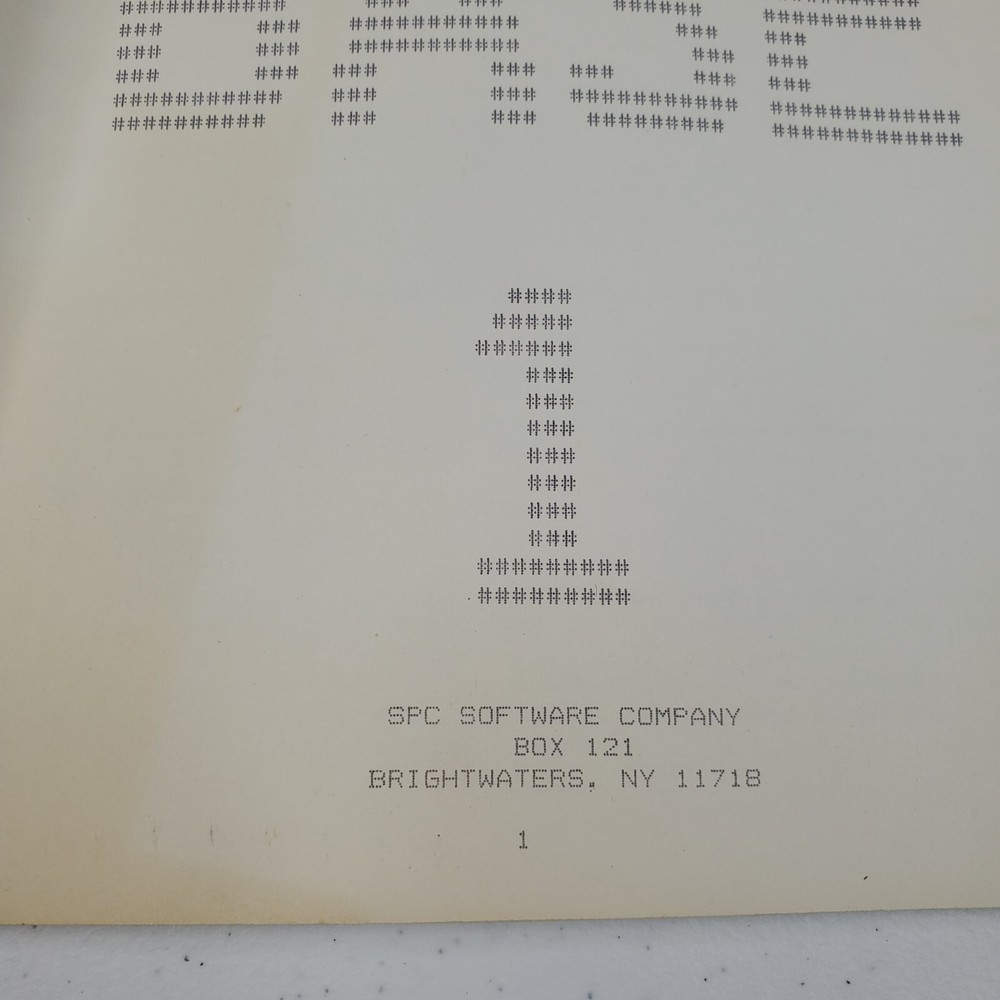 TI-99/4A Data Base 1 Computer Game Manuel Instructions Only Guide SPC Software