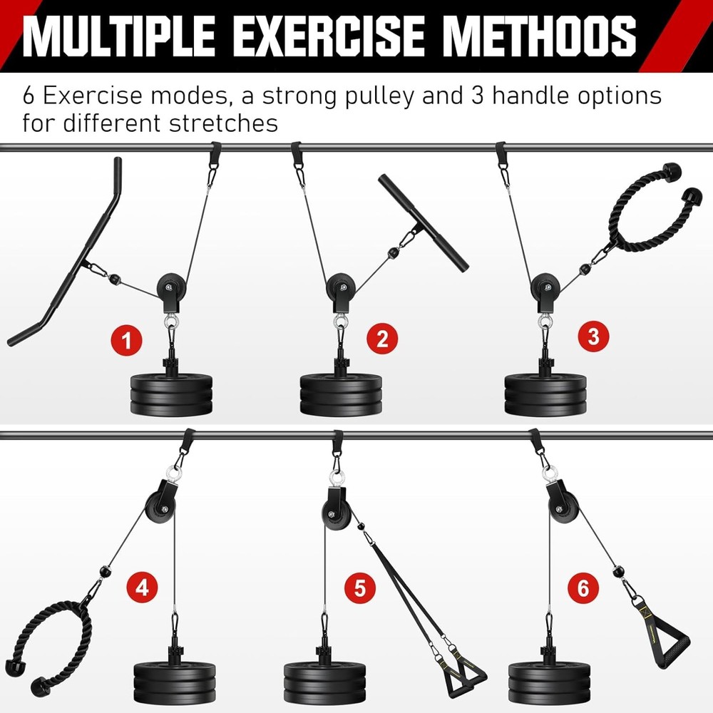 Pulley System, Weight Cable Pulley System for Home Gym,Cable Machine Attachment
