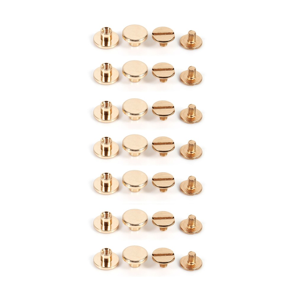 10sets Brass Button Stud Screw For Leather Rivet Belt DIY