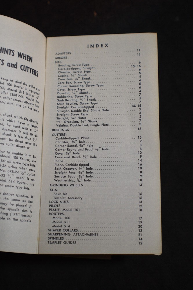 1950s Porter Cable Bits & Cutters Brochure