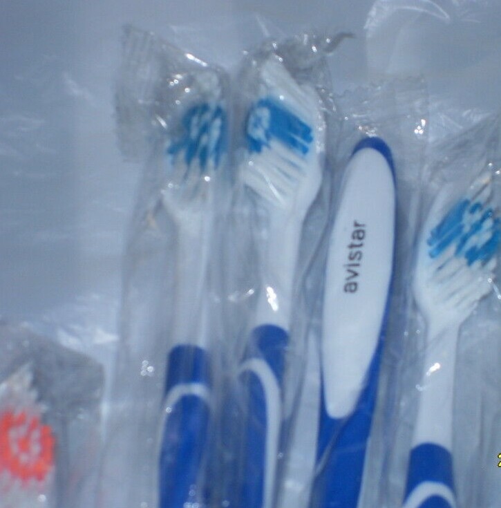 16 Individually Packaged Large Head Medium Bristle Toothbrushes - 4 Colors NEW