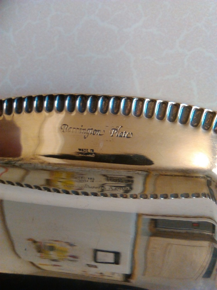 Vintage Silver Plated Rectangular Serving Dish with Pierced Sides (1036)