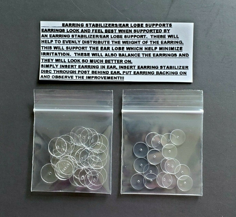 50 PCS - 2 SIZE LARGE & SMALL COMBO PACK - FIX/SOLVE DROOPY DROOPING EARRINGS
