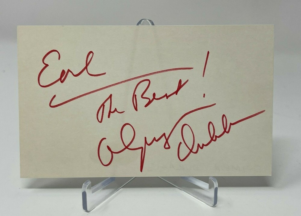 Olympia Dukakis Signed Index Card JSA COA Earl