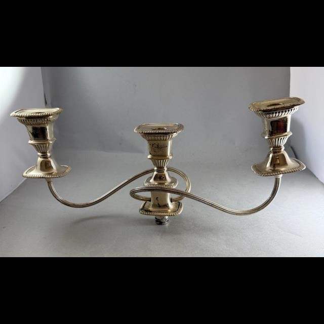 Vintage Silver Plate Candelabrum Top Gadroon Pattern