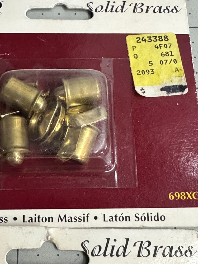 NOS 2-pack lot 4/PC (8 catches total) Brainerd Solid Brass Bullet 698XC
