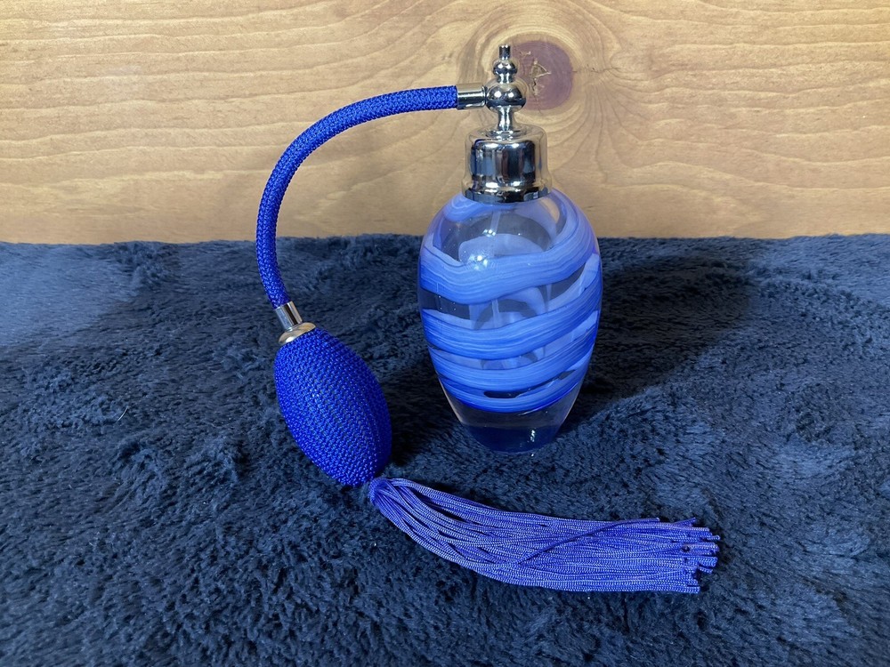 Hand Blown Glass Perfume Bottle Atomizer With Spray Bulb