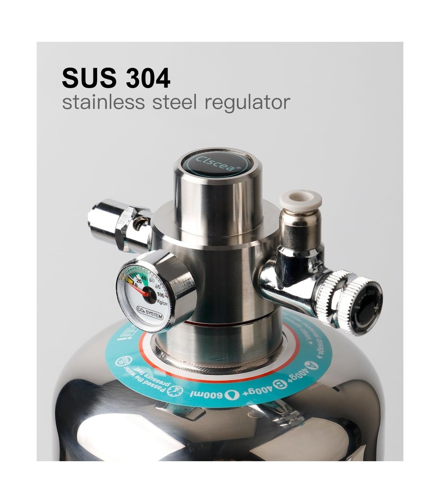 Aquarium CO2 Generator Kit Double Pressurization Enhanced Version Max for 400...