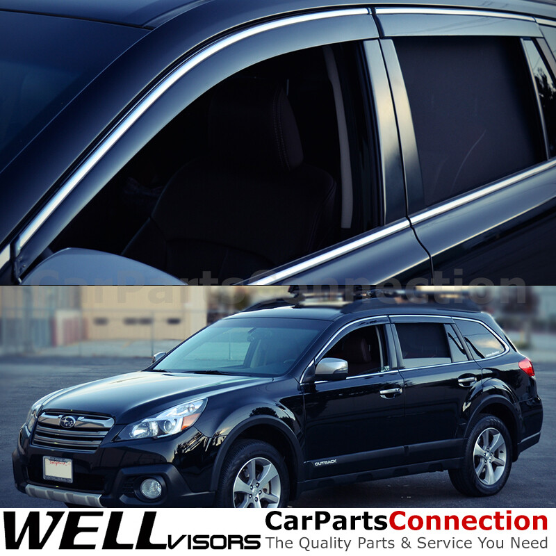 WellVisors Window Visors 2010-2014 For Subaru Outback Side Deflectors