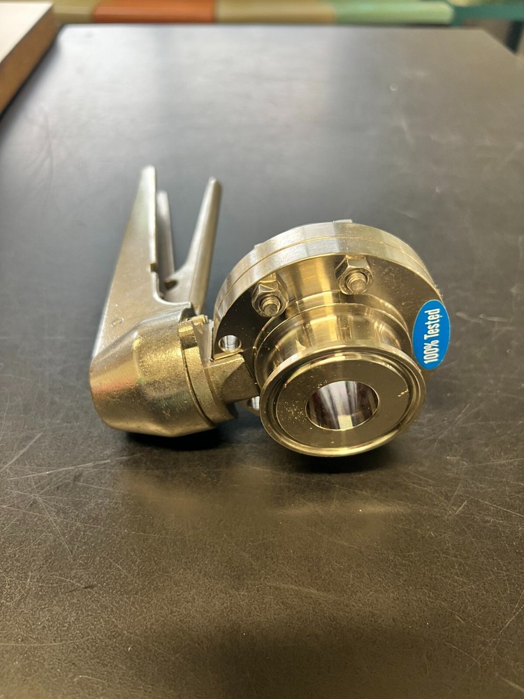 Butterfly Valve | 1" Clamp w/Stainless Handle and Squeeze Trigger (304SS)