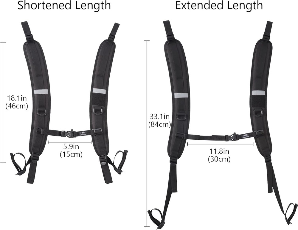 Backpack Straps Replacement Adjustable Padded Shoulder Straps for Backpack Dry B