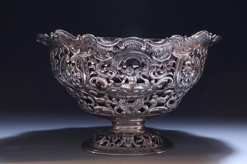Eastern European silver Repousse Dish.
