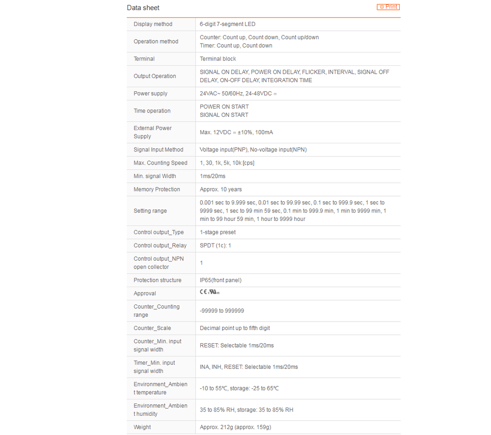 Autonics CT6S-1P2 Counters Standard type New 1PCS #