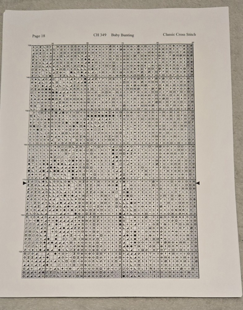 Classic Cross Stitch Pattern - Baby Bunting