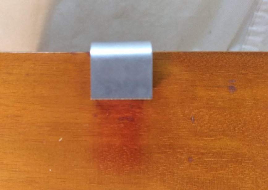 (ONE) GEORGE NELSON HERMAN MILLER PULL PRIMAVERA MCM 1” ALUMINUM J PULL