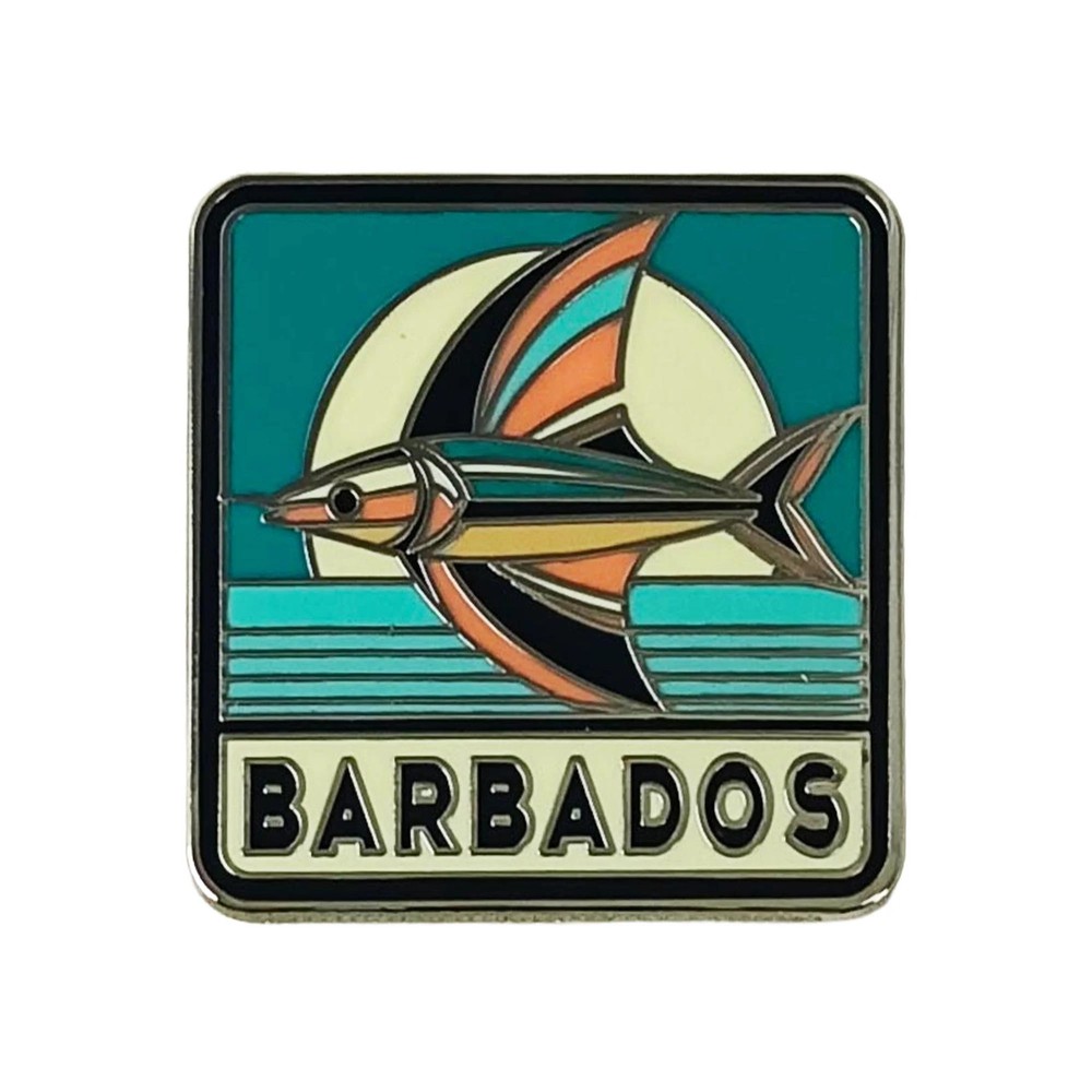 Barbados Enamel Pin