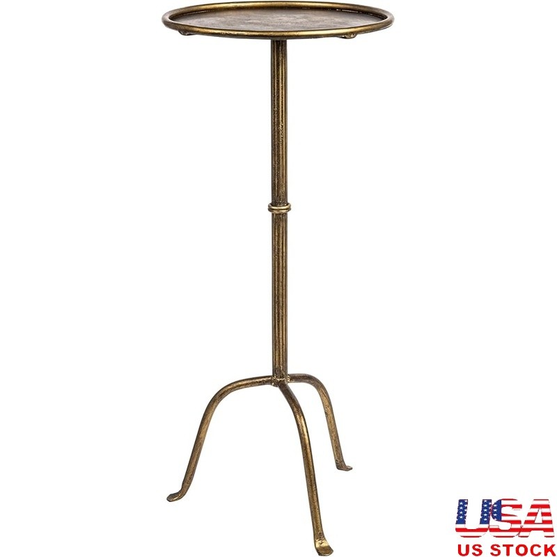 Metal Martini Cocktail Table Art Deco Vintage Footed Base Accent Side Table New