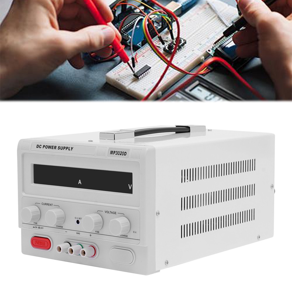 MP3020D 30V 20A DC Power Supply Variable Adjustable High Precision Digital Cord