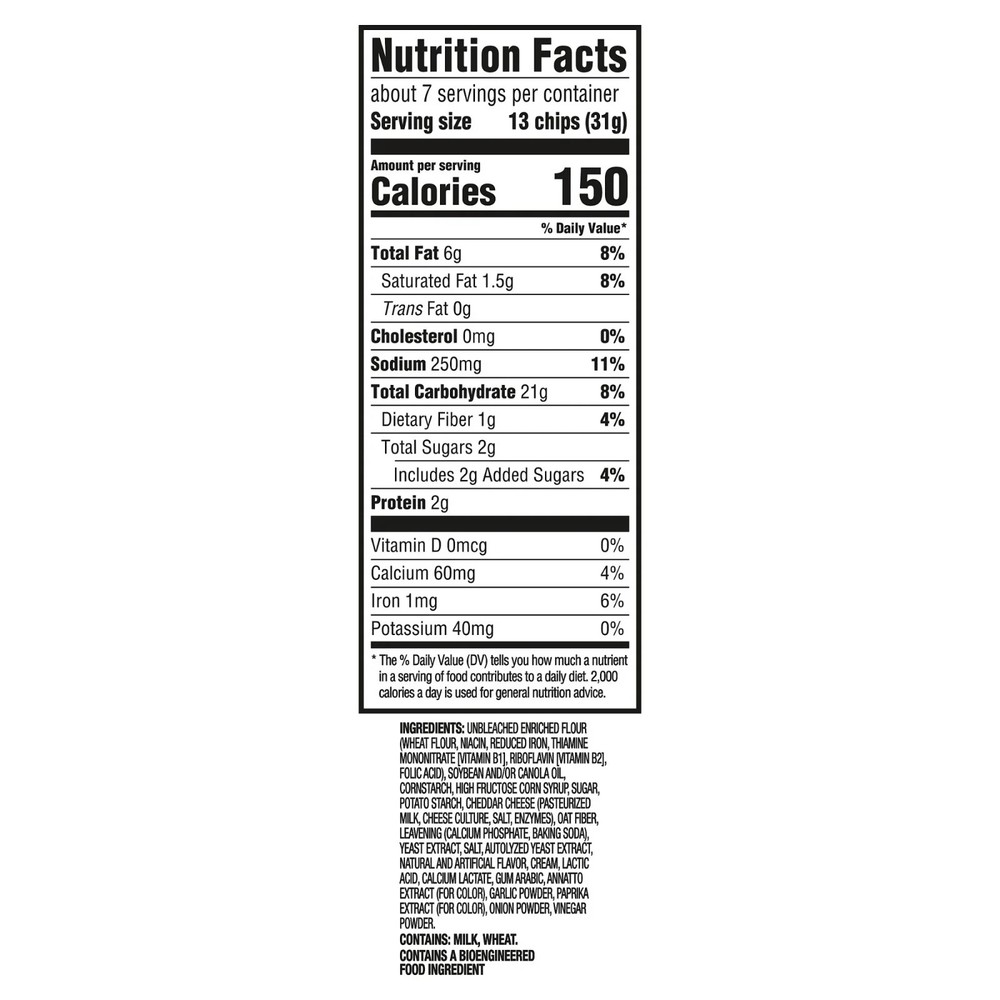 RITZ Toasted Chips Cheddar Crackers 8.1oz
