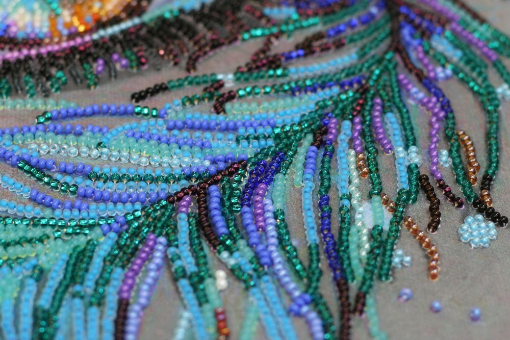 DIY Bead Embroidery Kit "Royal gase" Beaded stitching needlepoint beadwork