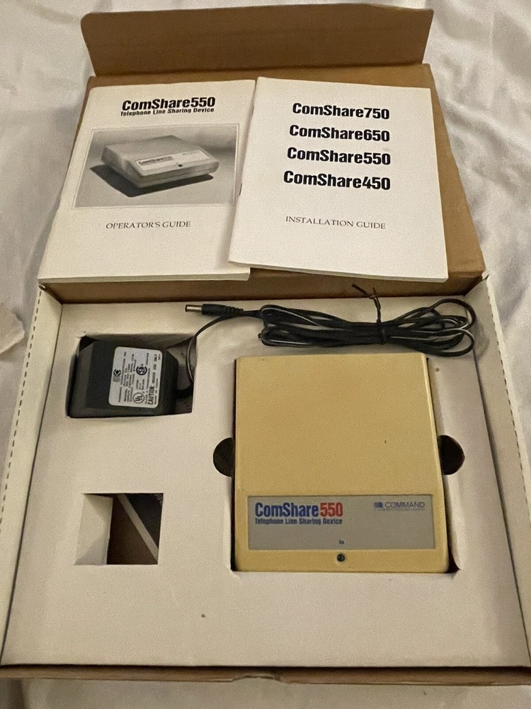 Command Communications Comshare 550 Telephone Line Sharing Device 1993 Vintage