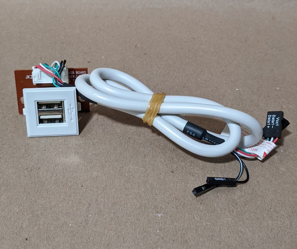 NEW Front Panel 2x USB, Audio, MIC, PCB Board w/ Clip Connector Cable