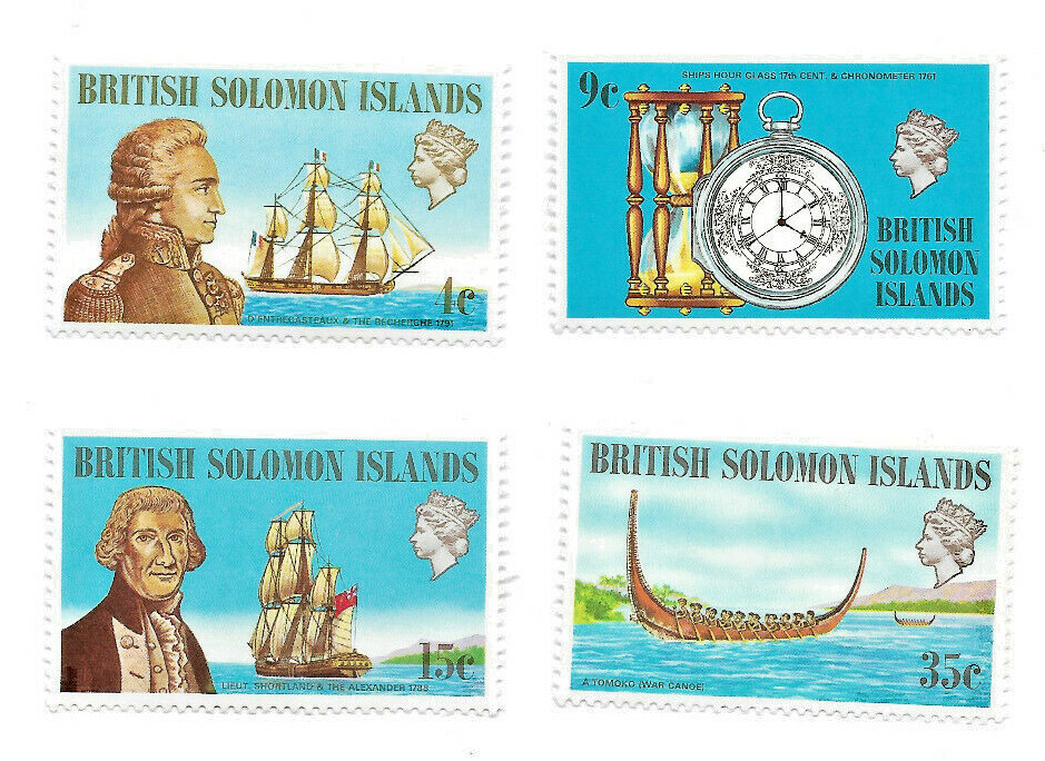 BRITISH SOLOMON ISLANDS SHIPS AND NAVIGATORS SET 1973