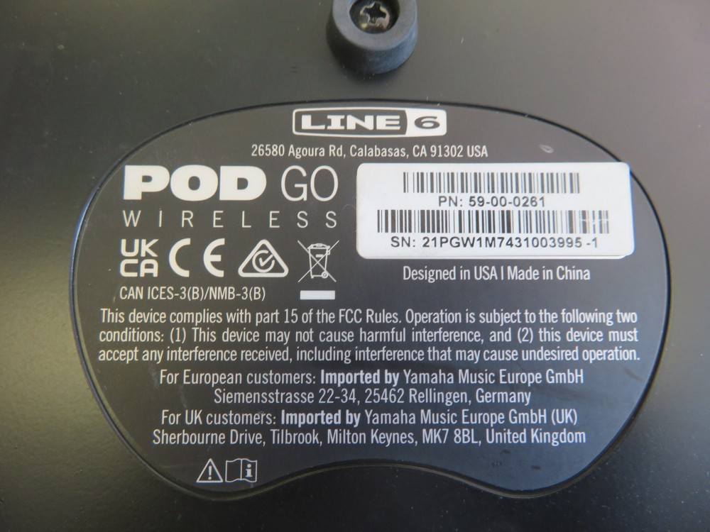 Black Line 6 Pod Go Wireless Guitar Multi-Effects Processor Pedal