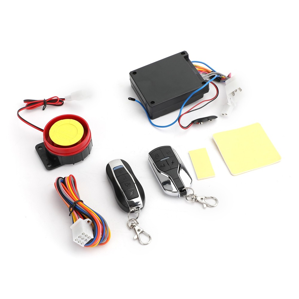 Motorcycle Scooter Security Alarm System Anti-Theft Remote Control Engine Start
