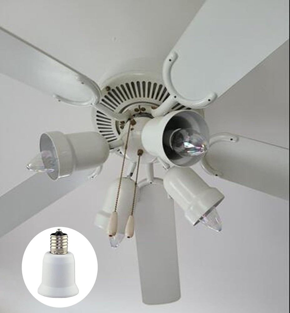 (PACK-3) FINELED E17 to E26 Socket Adapter,Intermediate base E17 to Standard