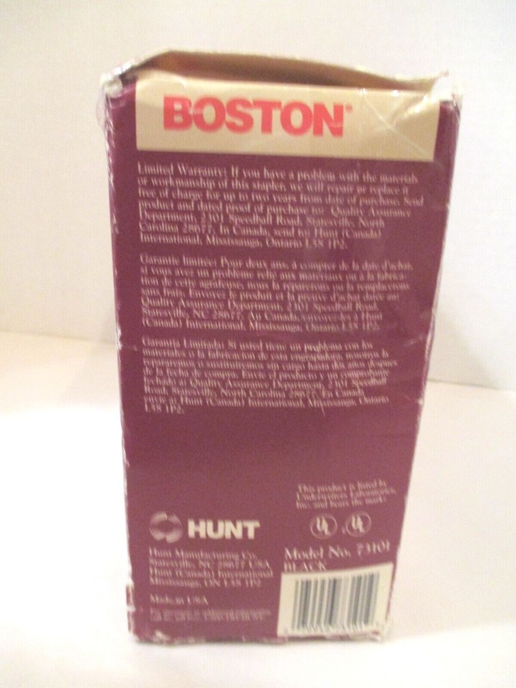 BOSTON Personal Electronic Stapler 20 Sheet Capacity Model 73101 Black in Box