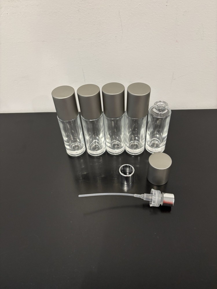 10ml Empty Thick Glass Perfume Cologne Decant Spray Bottles Atomizers - 5 pcs