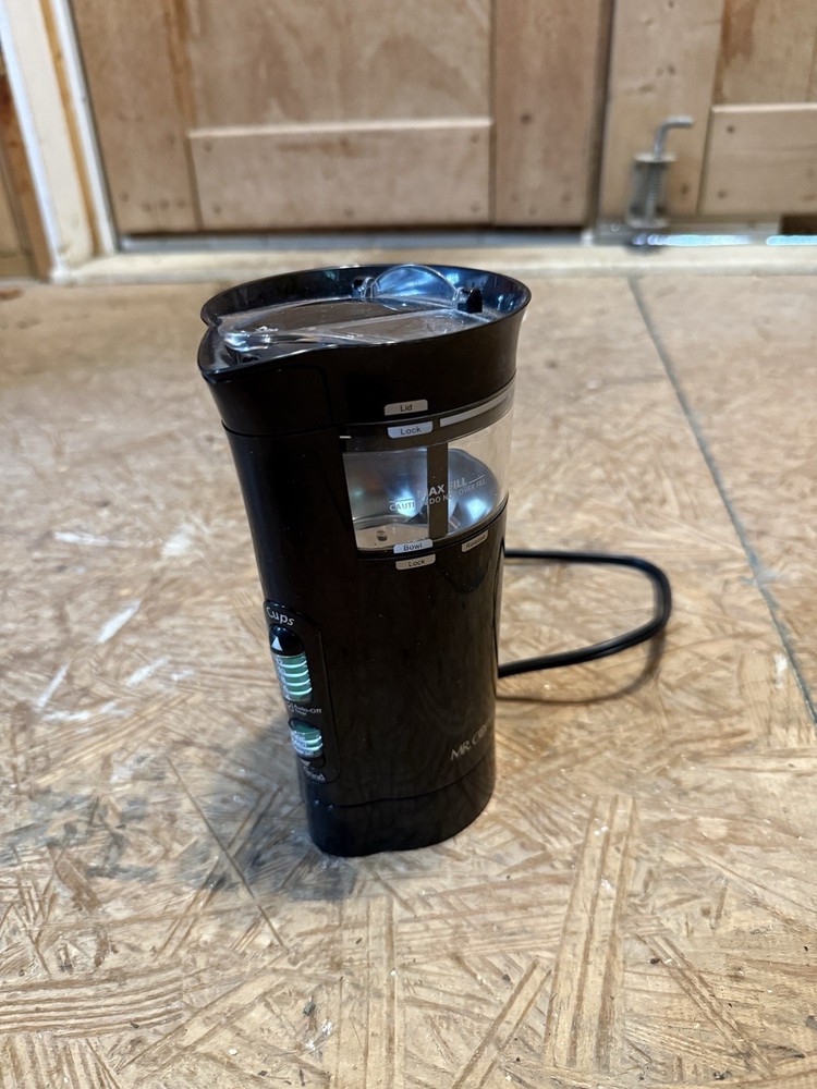Mr. Coffee Electric Coffee Grinder Black Plastic Adjustable Amount Auto Shut-Off