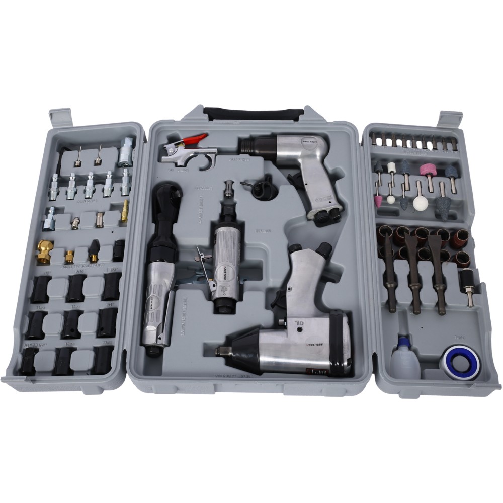Complete 71 Piece Air Tool Kit with Storage Case & Essential Accessories