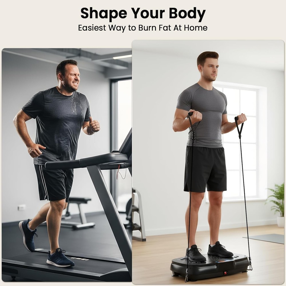 Vibration Plate Exercise Machine 400lbs Shake Plate Whole Body Workout Platform