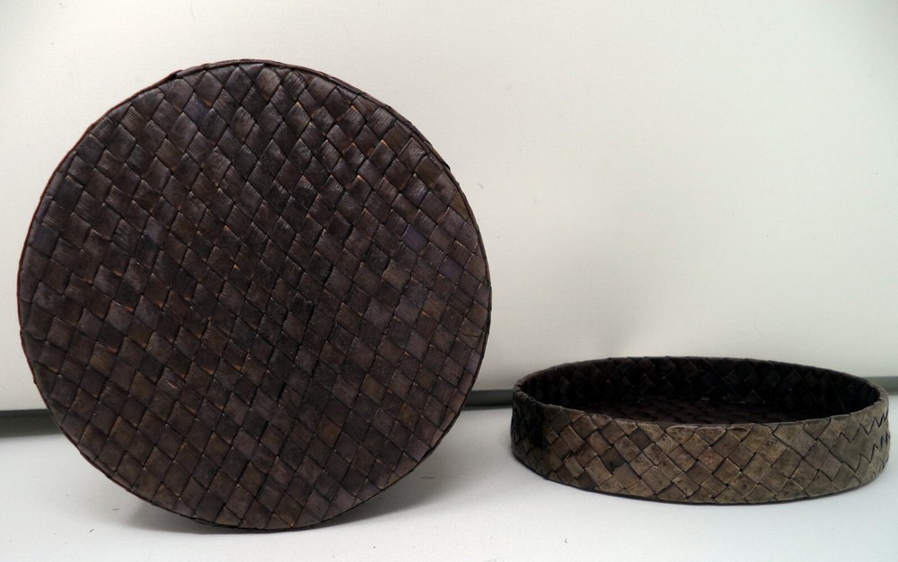 Dark Brown 5" Lidded Basket