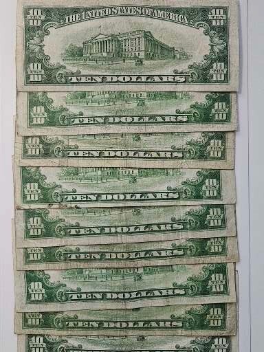 1934 $10 Silver Certificate Blue Seal ☆☆ Circulated ☆☆ 1 note per purchase