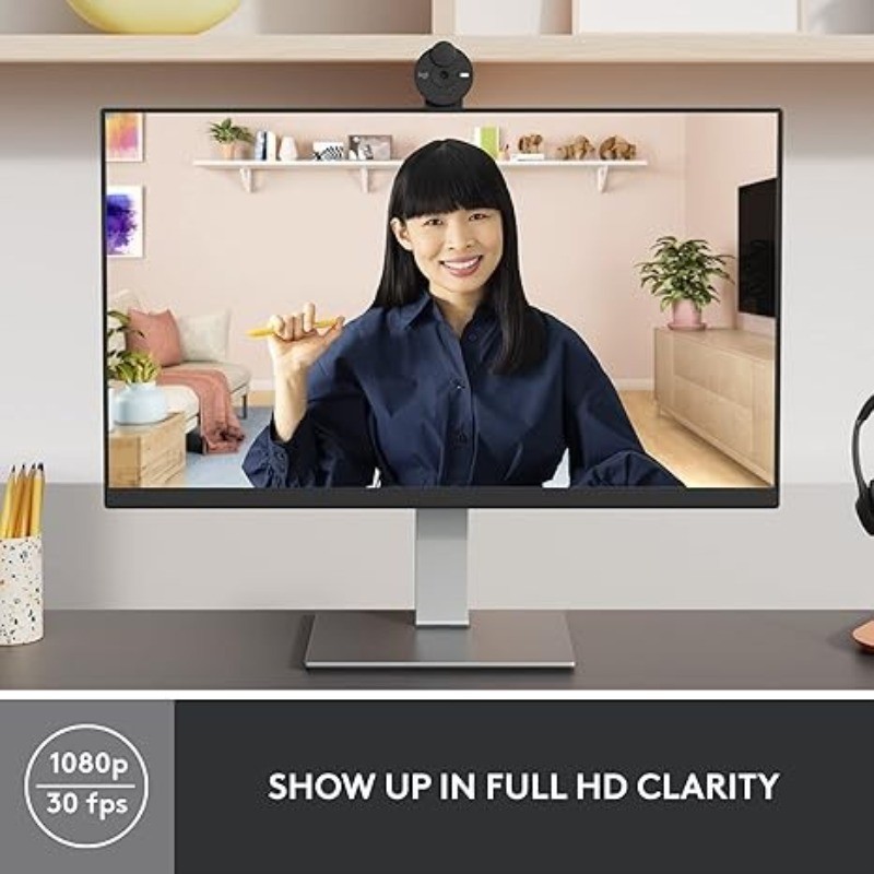 301 Full HD Webcam with Privacy Shutter, Noise Reduction Microphone，USB-C