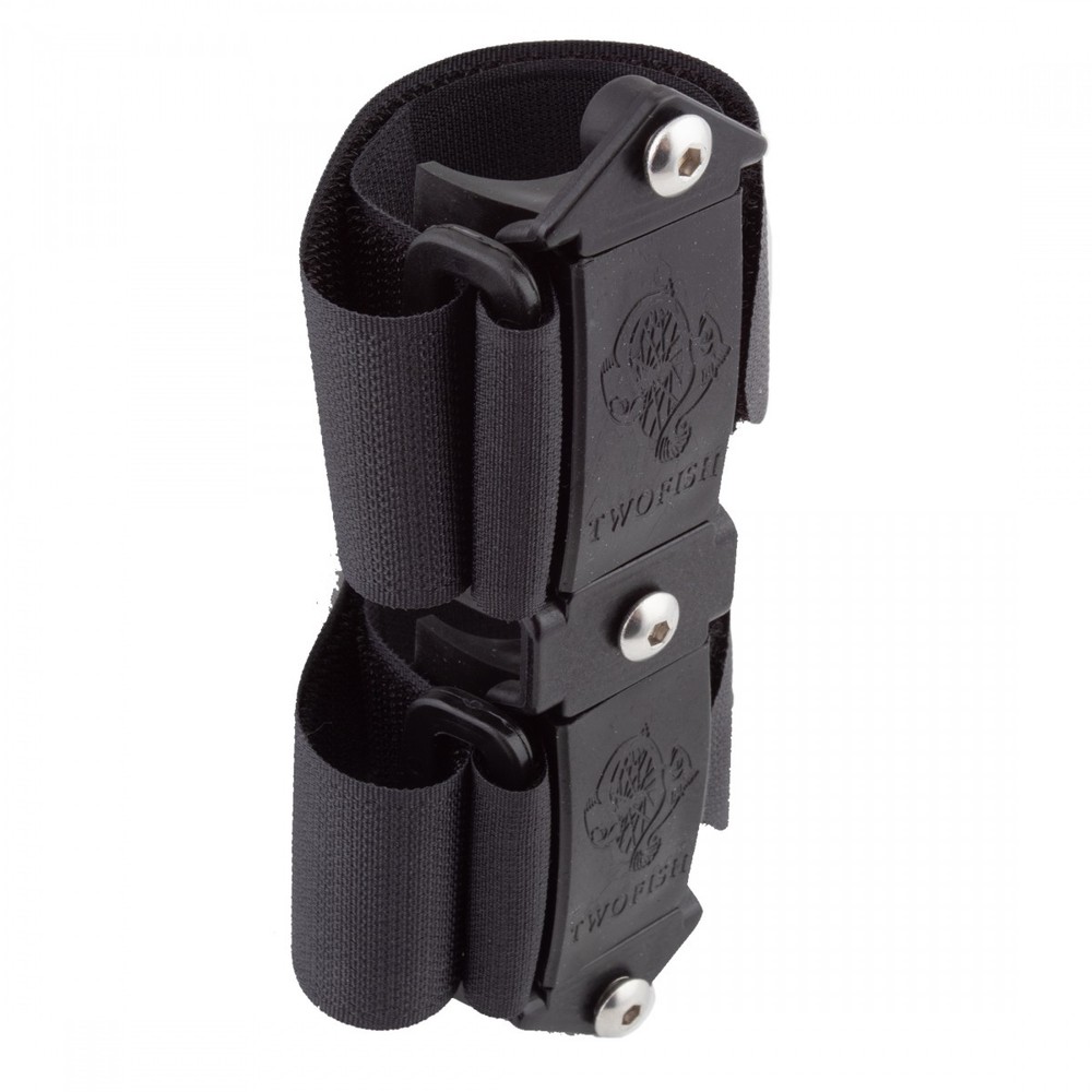 Two Fish Black 3-Bolt Quick Cage Adapter - Hook and Loop Straps for Universal