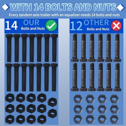Trailer Shackle Kit,Single Trailer Axle Shackle Kit for Double Eye Spring