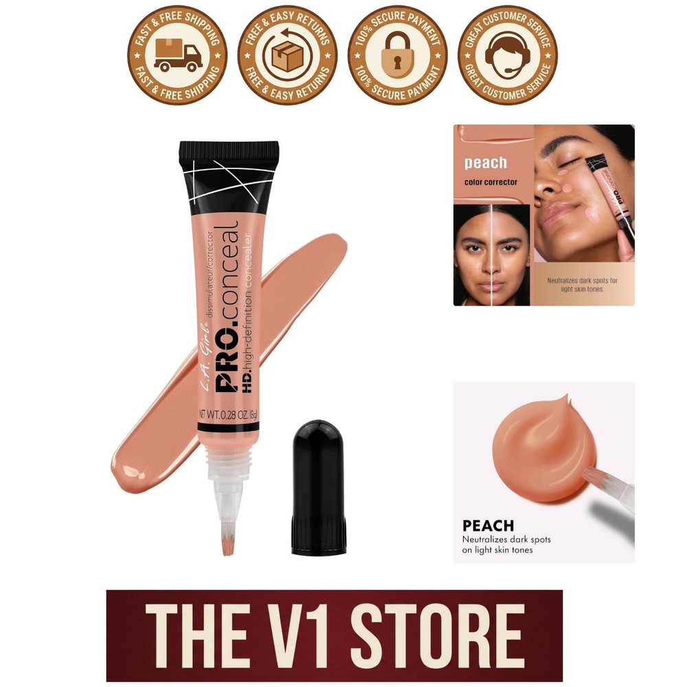 Lightweight HD Pro.Conceal Peach Corrector - Long-Wearing Full Coverage Formula