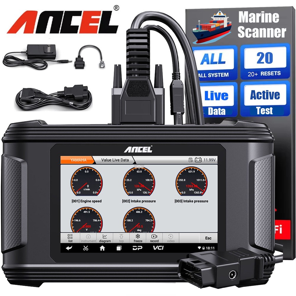 ANCEL MR500 Fits Mercury Marine Engine Diagnostic Tool Scanner OBD2 Code Reader