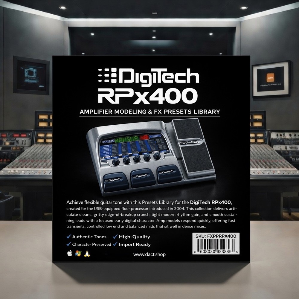 Digitech RPx400 Amplifier Modeling & FX Presets Library