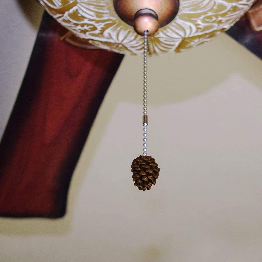 Vintage Ceiling Fan Pull Chain Extension with Pinecone Finial