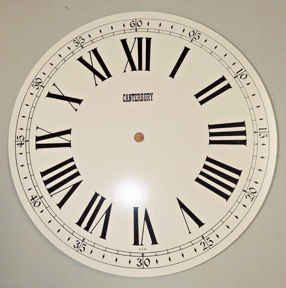 11-1/8" Printed Clock Dial Only or With Mini Quartz/Hands Movement Option