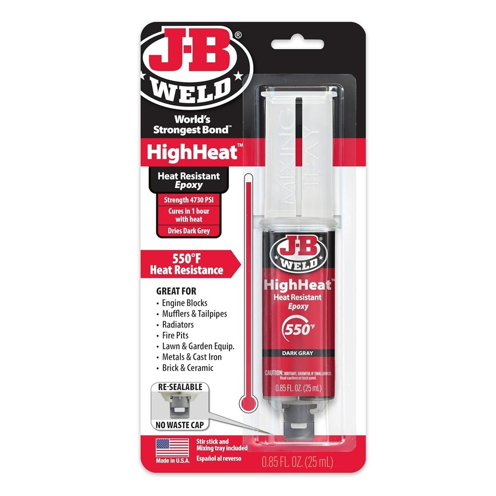 High Heat Epoxy Syringe, Dark Grey