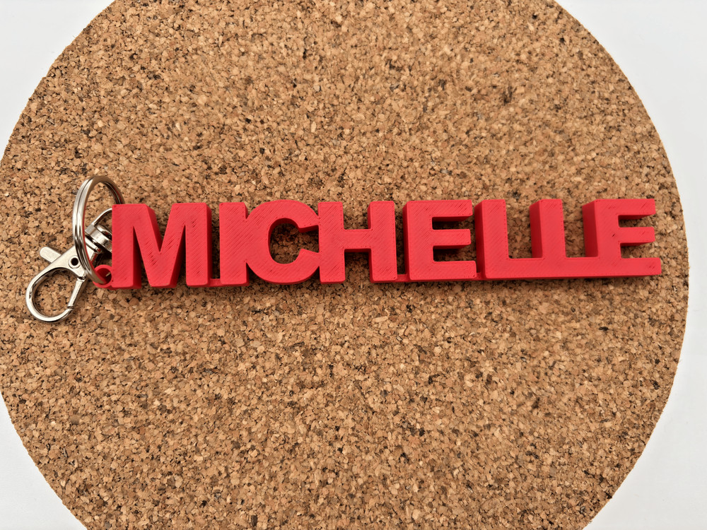 3D Name Keychain, Custom Name Keychains, 3D Printed Personalized Gym Bag Tag