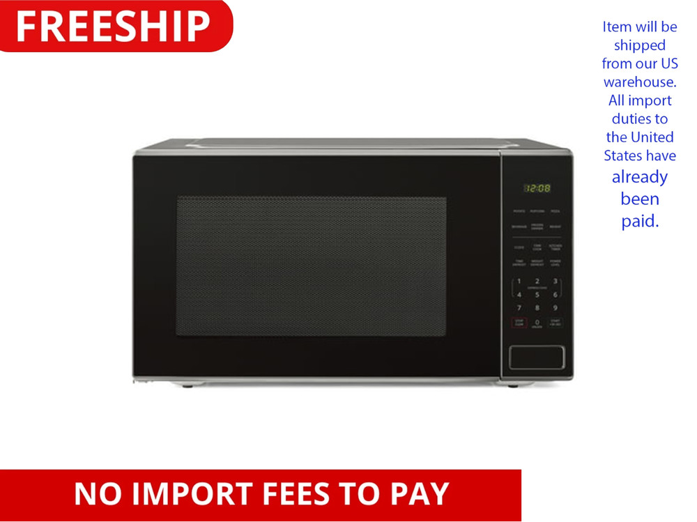 2.2 cu ft Countertop Microwave Oven, Black, New