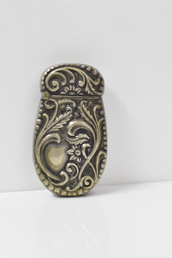 Antique German Silver Match Safe 2.75"